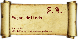 Pajor Melinda névjegykártya